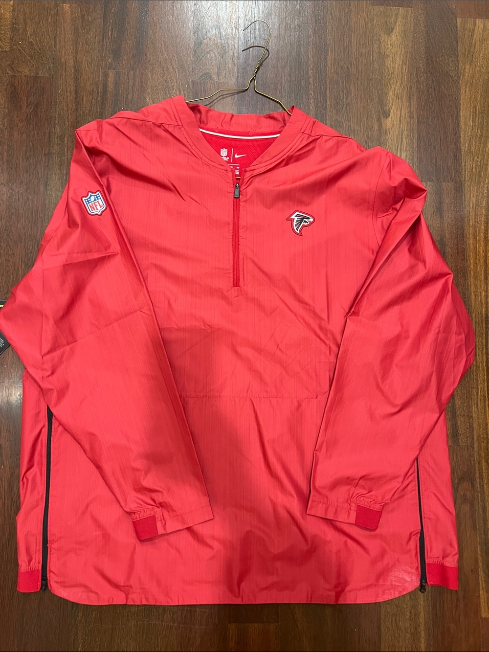 NWT NFL Nike OnField Apparel Atlanta Falcons 1/4 ZIP Pullover